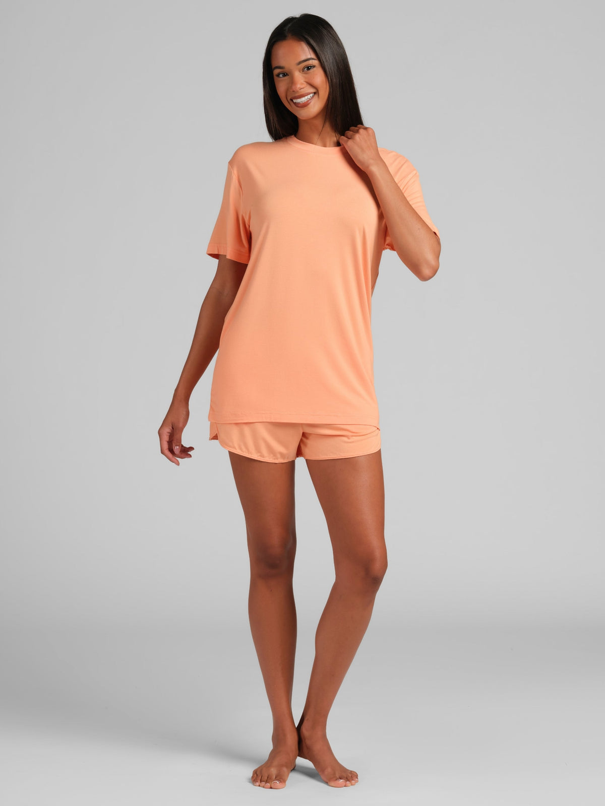 Cloud Lounge Curved Hem Shorts