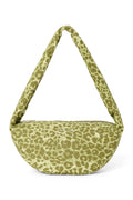 Green Leopard Cotton Mini Cross Body Bag