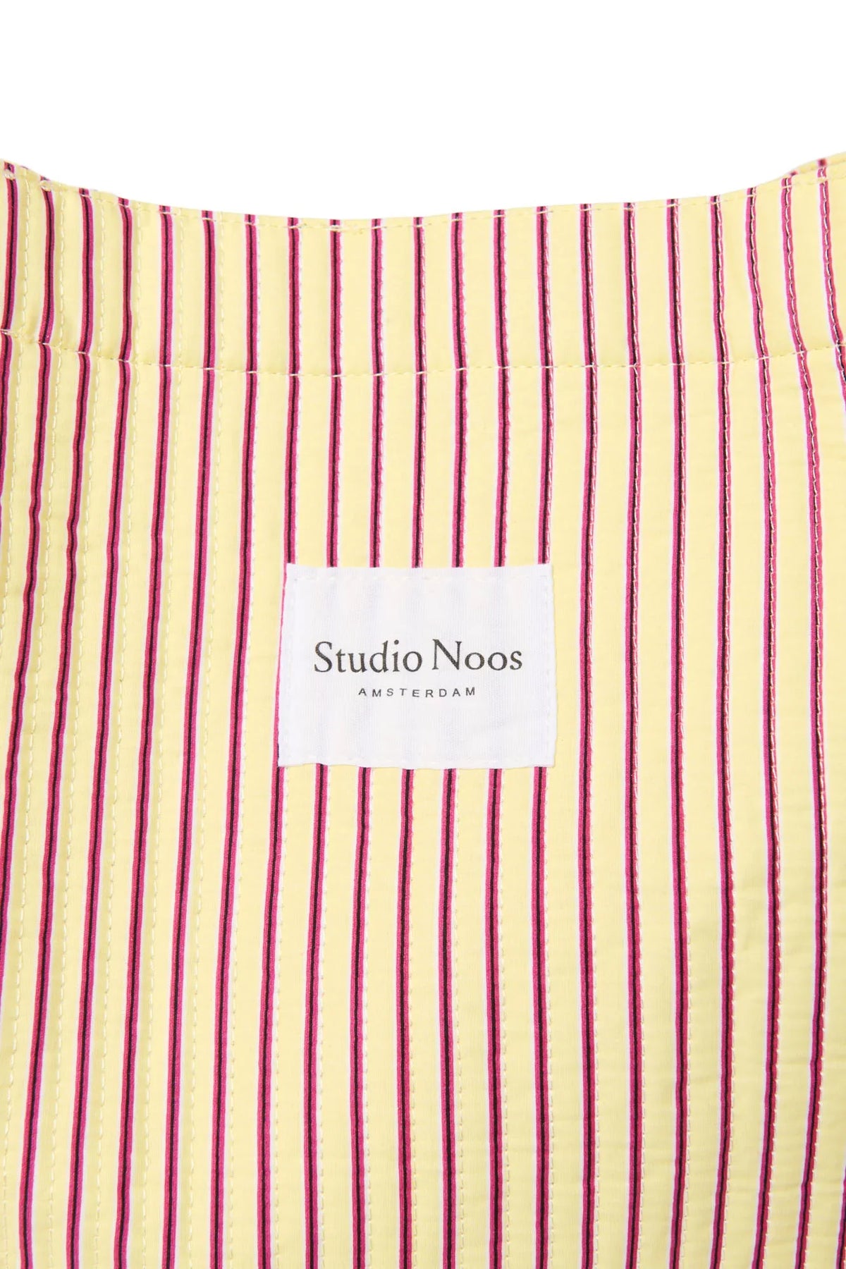 Poplin Striped Mom Bag | Raspberry