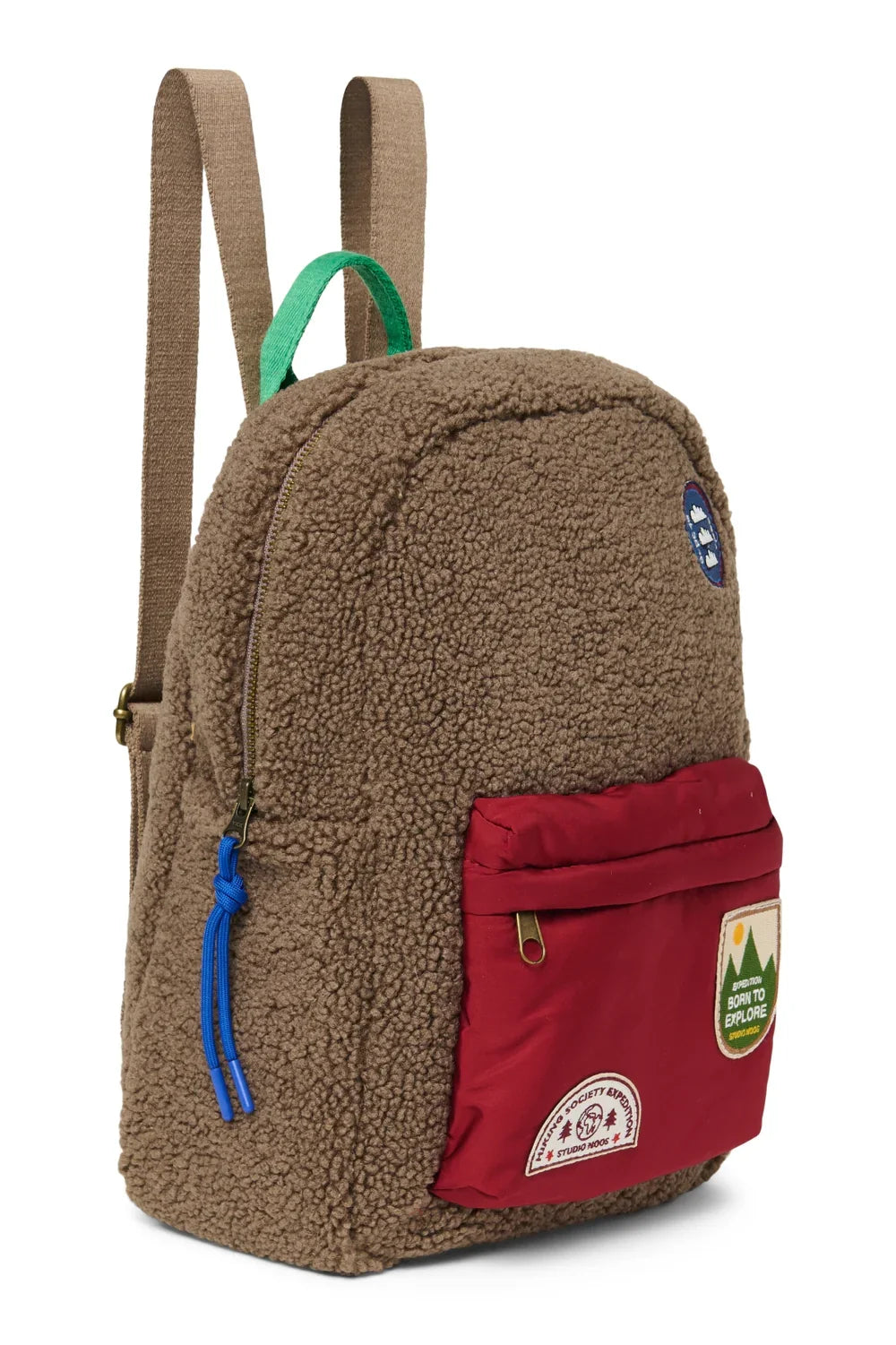 Ecru/Cobalt Teddy Midi Backpack