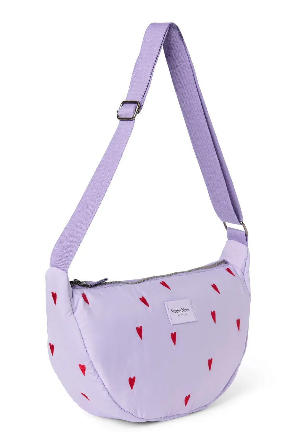Brown Hearts Puffy Adult Fanny Pack