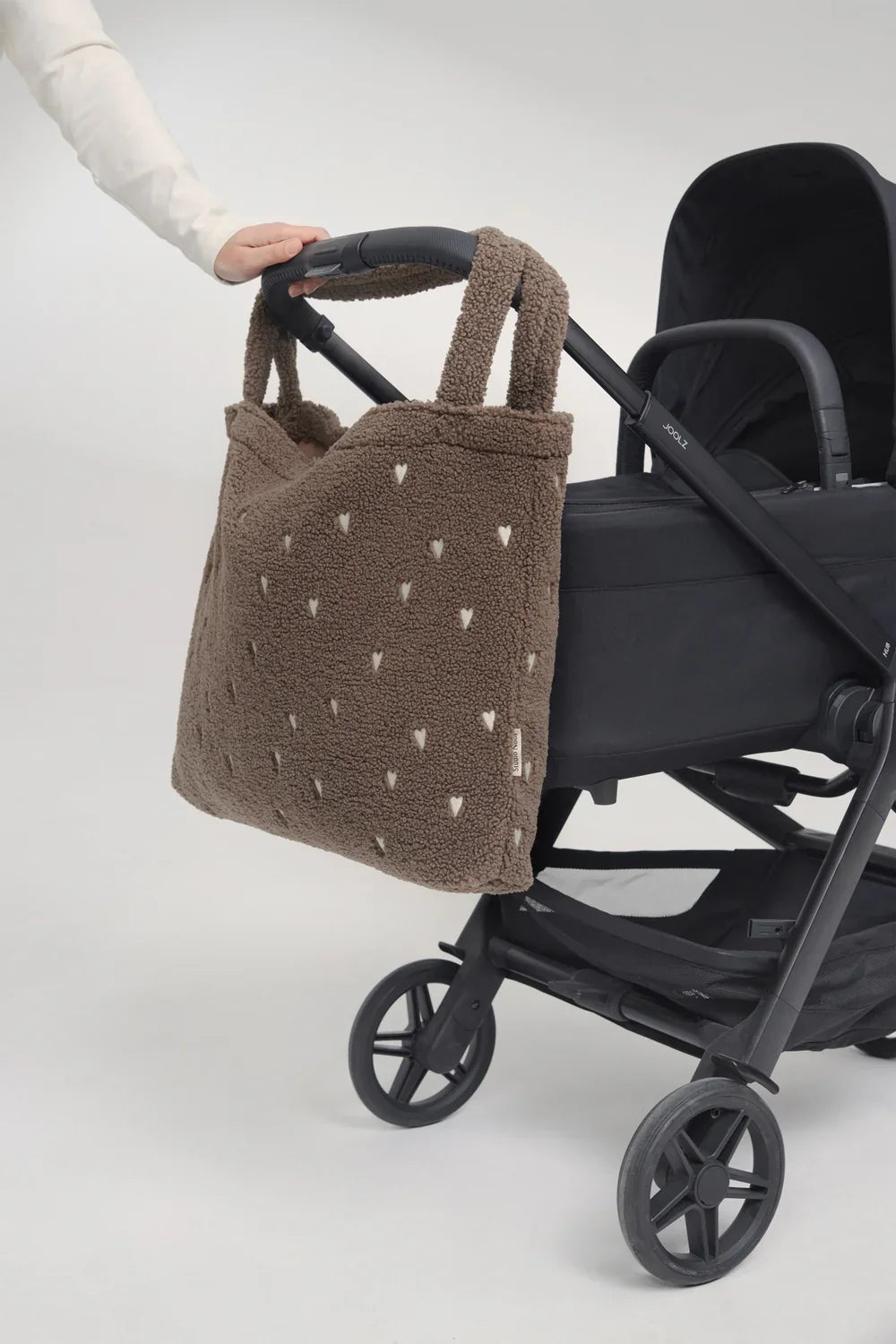 Brown Hearts Teddy Mom Bag
