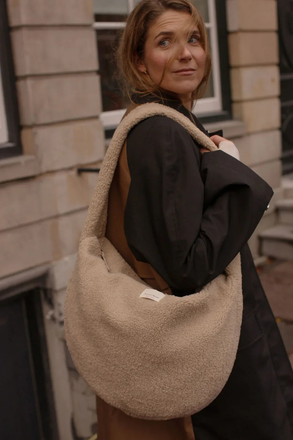 Brown Hearts Teddy Cross Body Bag