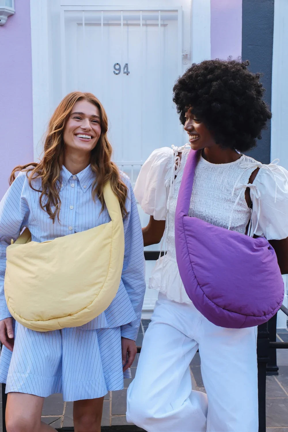 Butter Yellow Textured Puffy Cross Body Bag