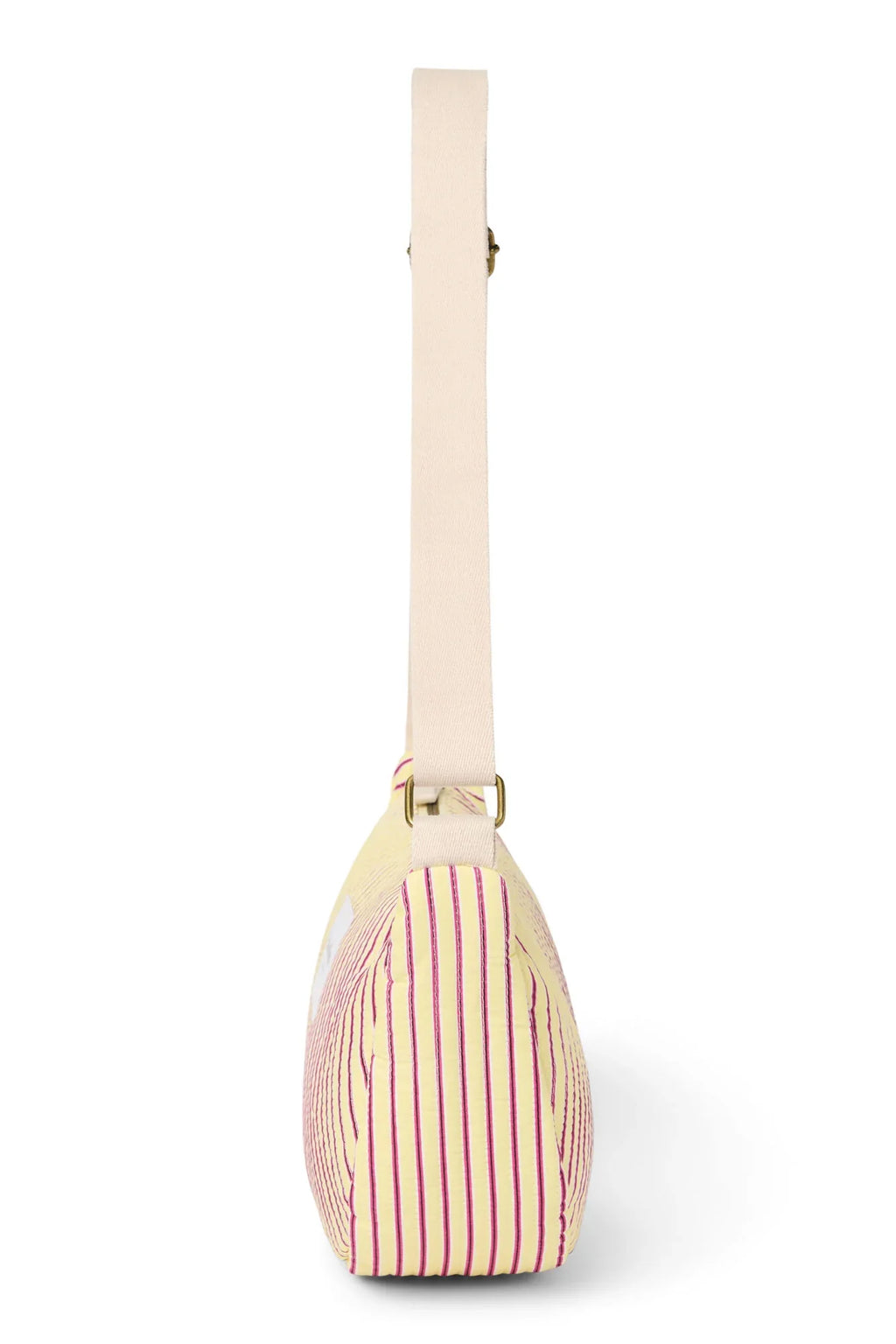 Poplin Striped Adult Fanny Pack | Raspberry