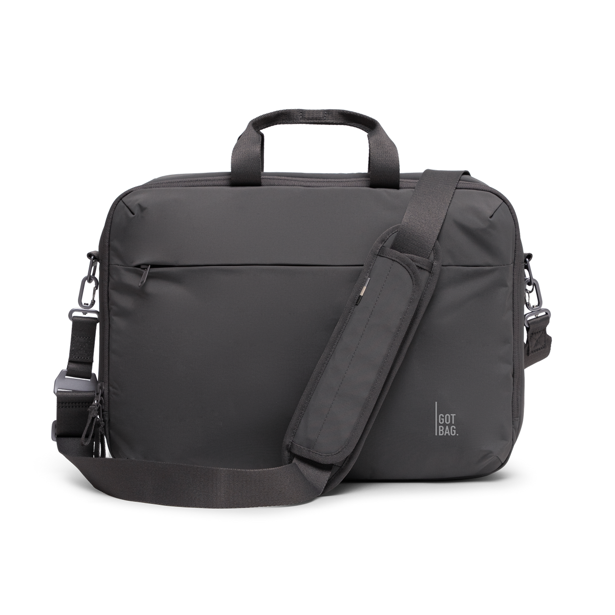 COMMUTERBAG Tasche in shark (Dunkelgrau) als Studioaufnahme in Frontansicht.