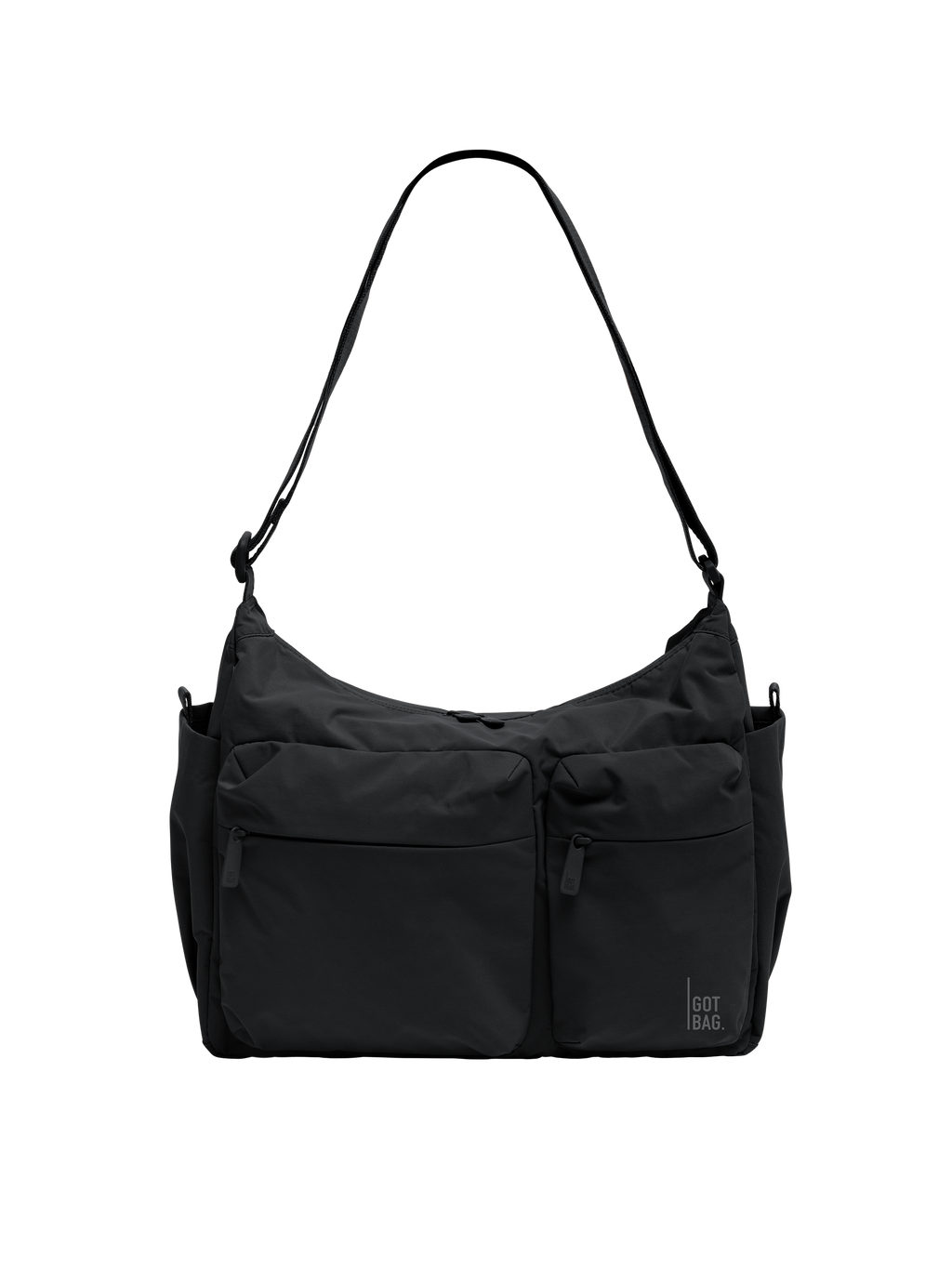POCKETSLINGBAG Tasche in black (Schwarz) als Studioaufnahme in Frontansicht.