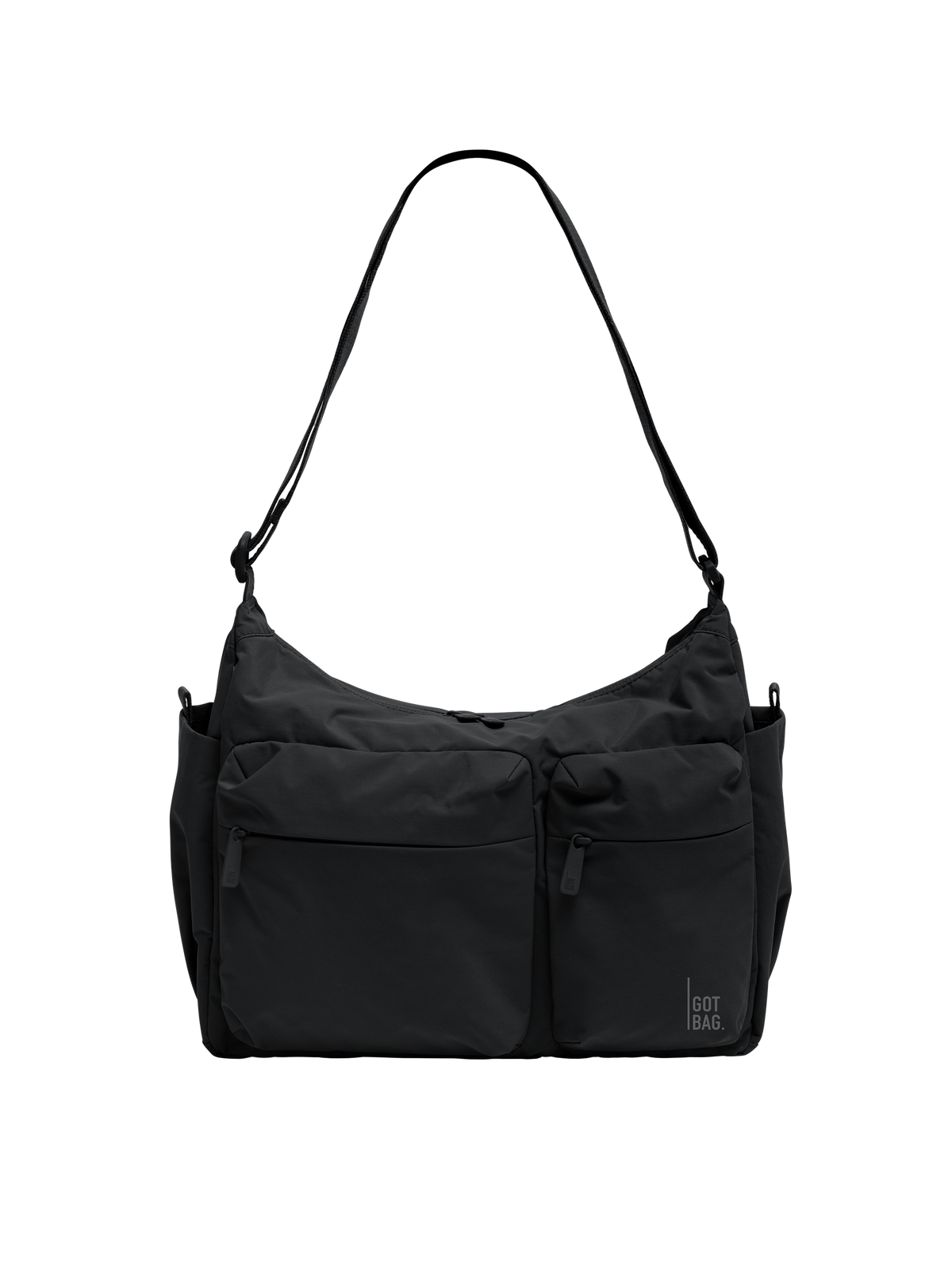 POCKETSLINGBAG Tasche in black (Schwarz) als Studioaufnahme in Frontansicht.