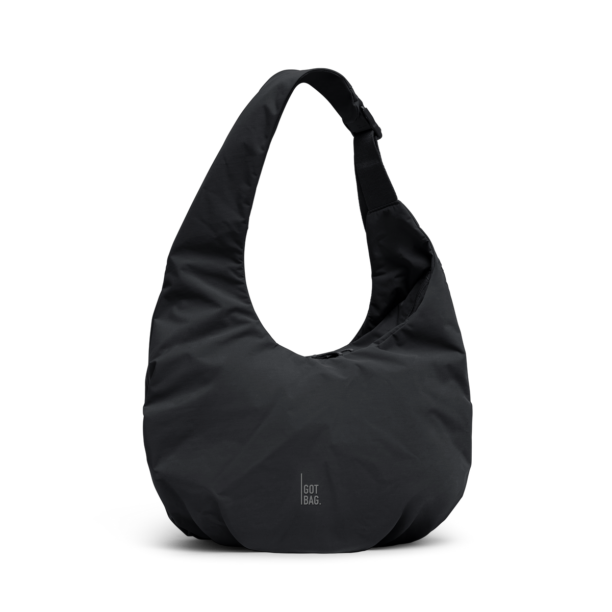 FULLMOONBAG Tasche in black (Schwarz) als Studioaufnahme in Frontansicht.