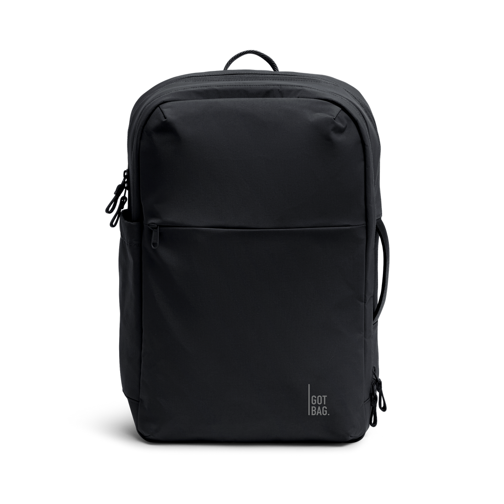 BP0191MO COMMUTERPACK Rucksack in black (Schwarz) als Studioaufnahme in Frontansicht.