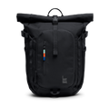 BP0201XX ROLLTOPADVENTURE Rucksack in black (Schwarz) als Studioaufnahme in Frontansicht.