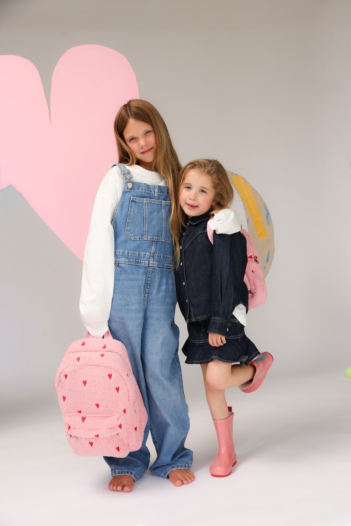 Teddy Midi Backpack | Light Pink Hearts
