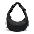 MOON BAG RUFFLE Tasche in black (Schwarz) als Studioaufnahme in Frontansicht.