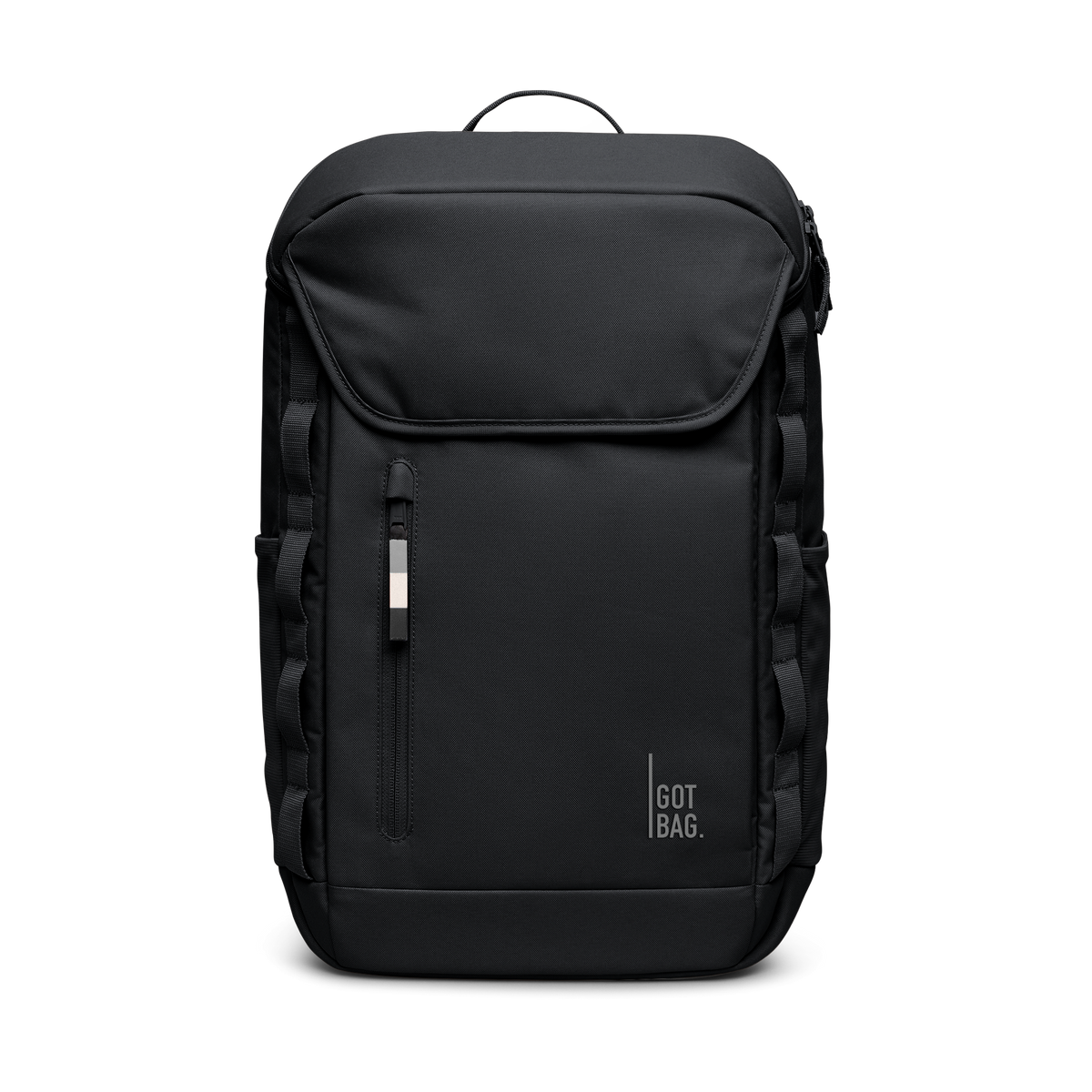 PRO PACK Rucksack in black (Schwarz) als Studioaufnahme in Frontansicht.