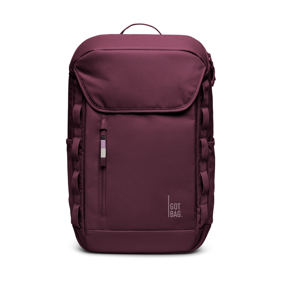 PRO PACK Monochrome Edition Rucksack in kraken (Weinrot) als Studioaufnahme in Frontansicht.