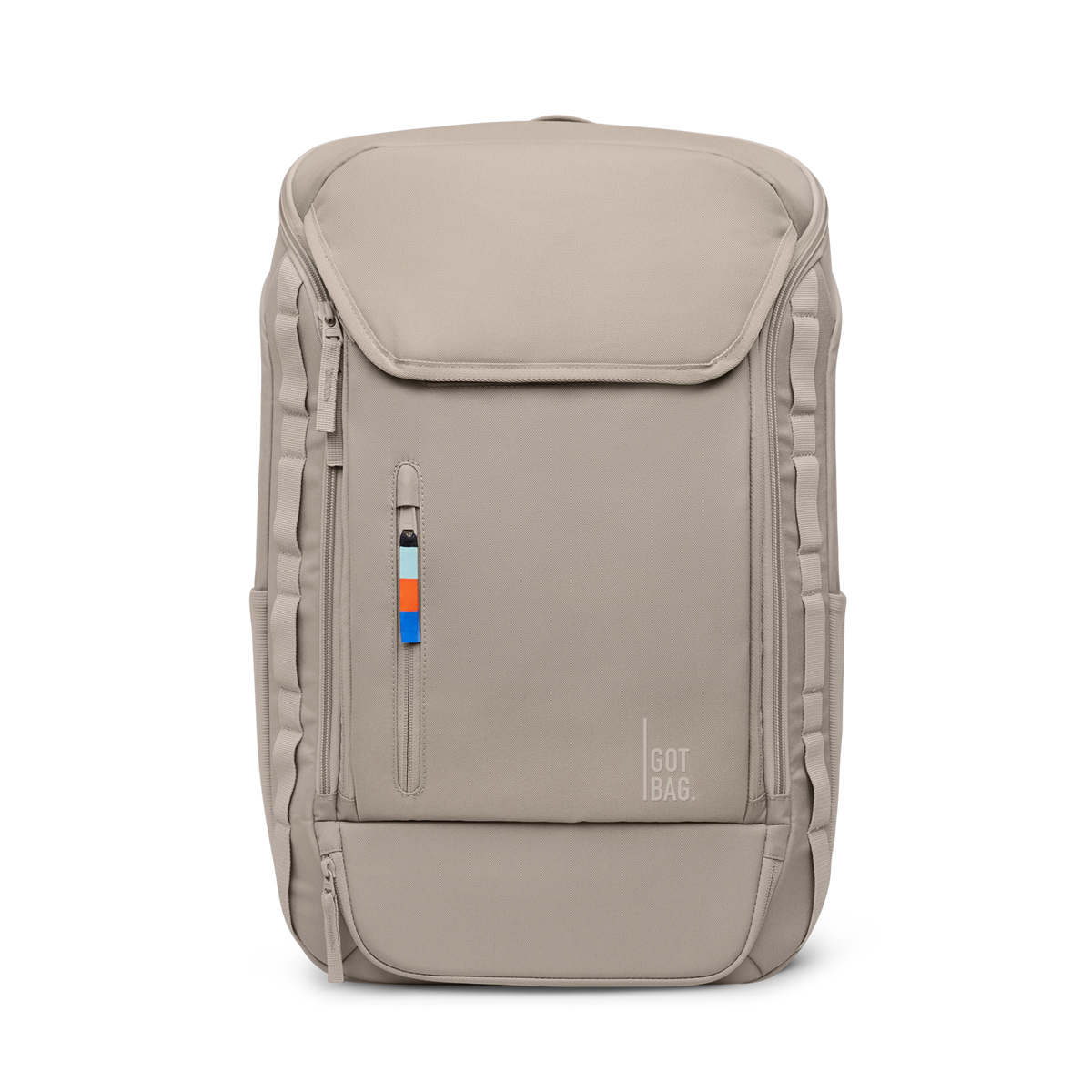 PRO PACK TRAVEL Rucksack in scallop (helles Beige) als Studioaufnahme in Frontansicht.
