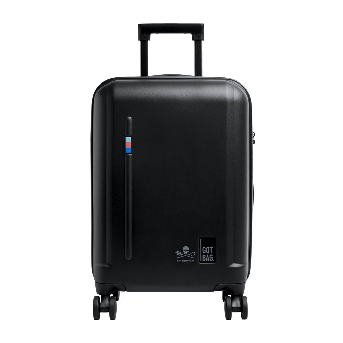 RE SHELL CABIN Koffer in black (Schwarz) in Frontansicht.