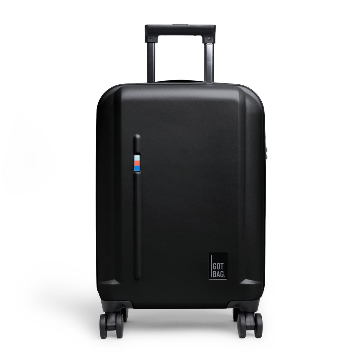 RE SHELL CABIN Koffer in black (Schwarz) als Studioaufnahme in Frontansicht.