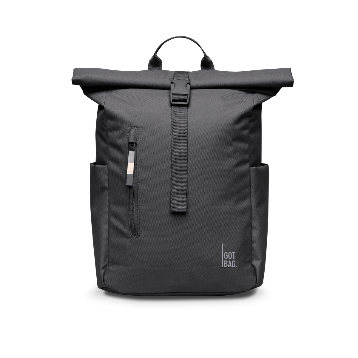 ROLLTOP EASY SMALL Rucksack in shark (Dunkelgrau) als Studioaufnahme in Frontansicht.