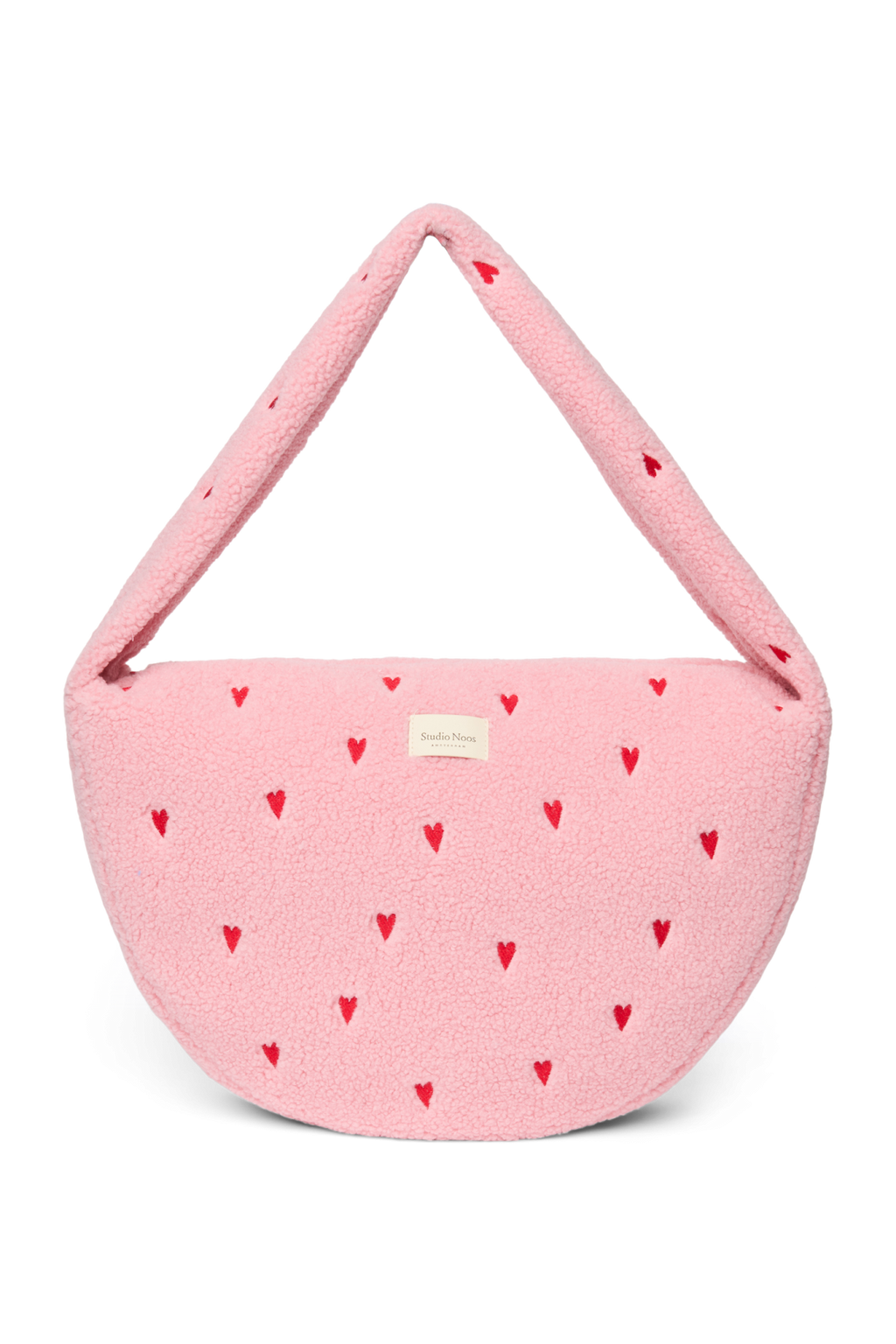 Teddy Cross Body Bag | Light Pink Hearts