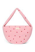 Teddy Cross Body Bag | Light Pink Hearts