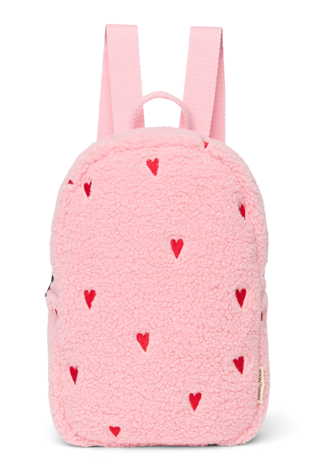 Teddy Mini Backpack | Light Pink Hearts