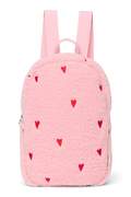 Teddy Mini Backpack | Light Pink Hearts