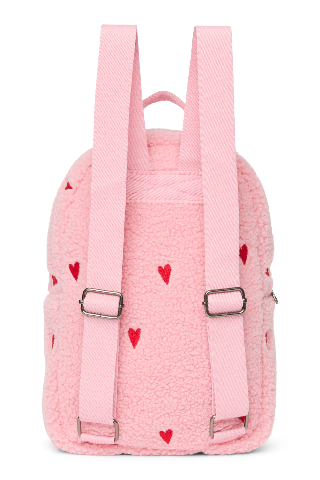 Teddy Mini Backpack | Light Pink Hearts