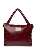 Vegan Leather Diaper Bag | Burgundy