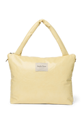 Vegan Leather Diaper Bag | Butter Yellow