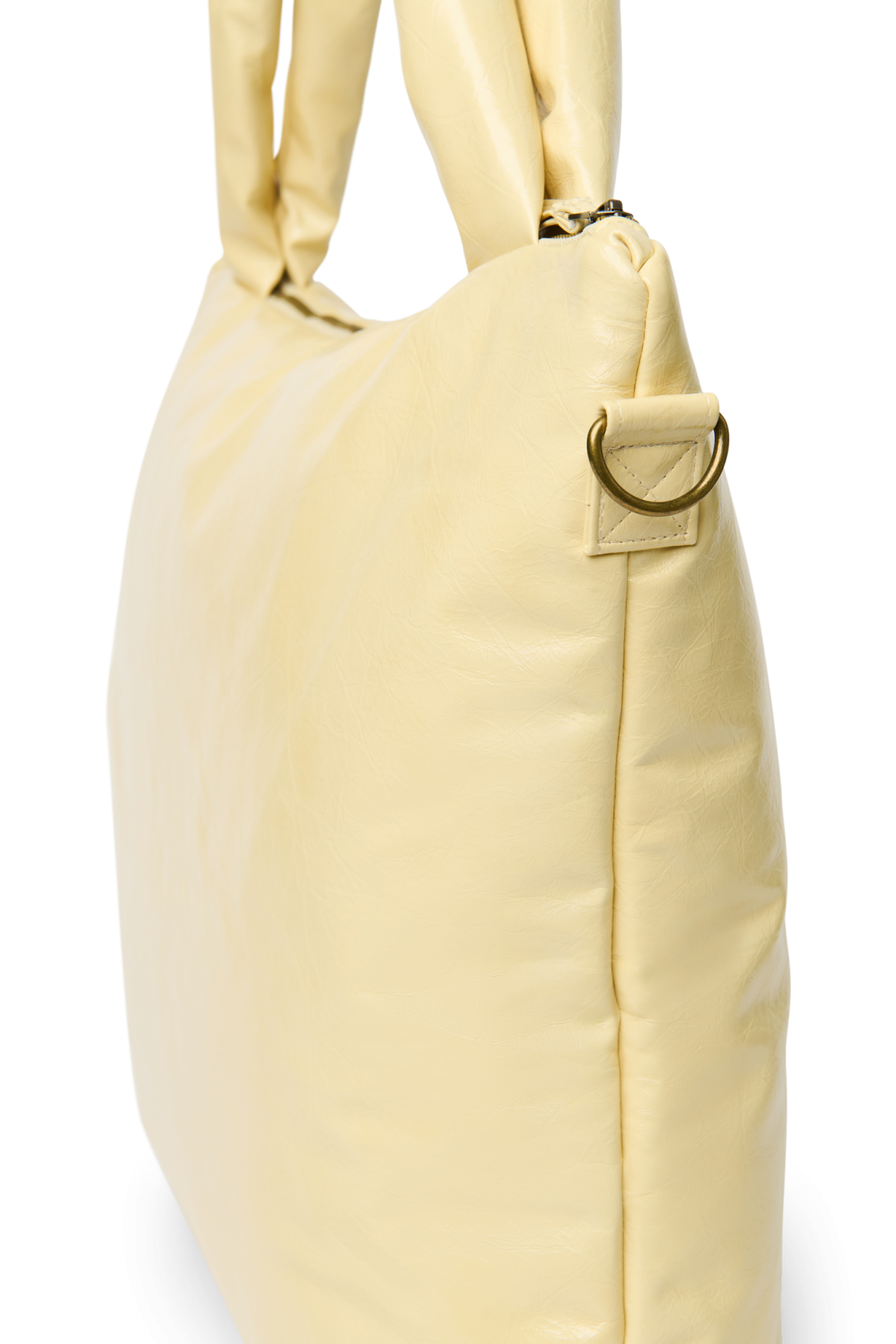 Vegan Leather Diaper Bag | Butter Yellow