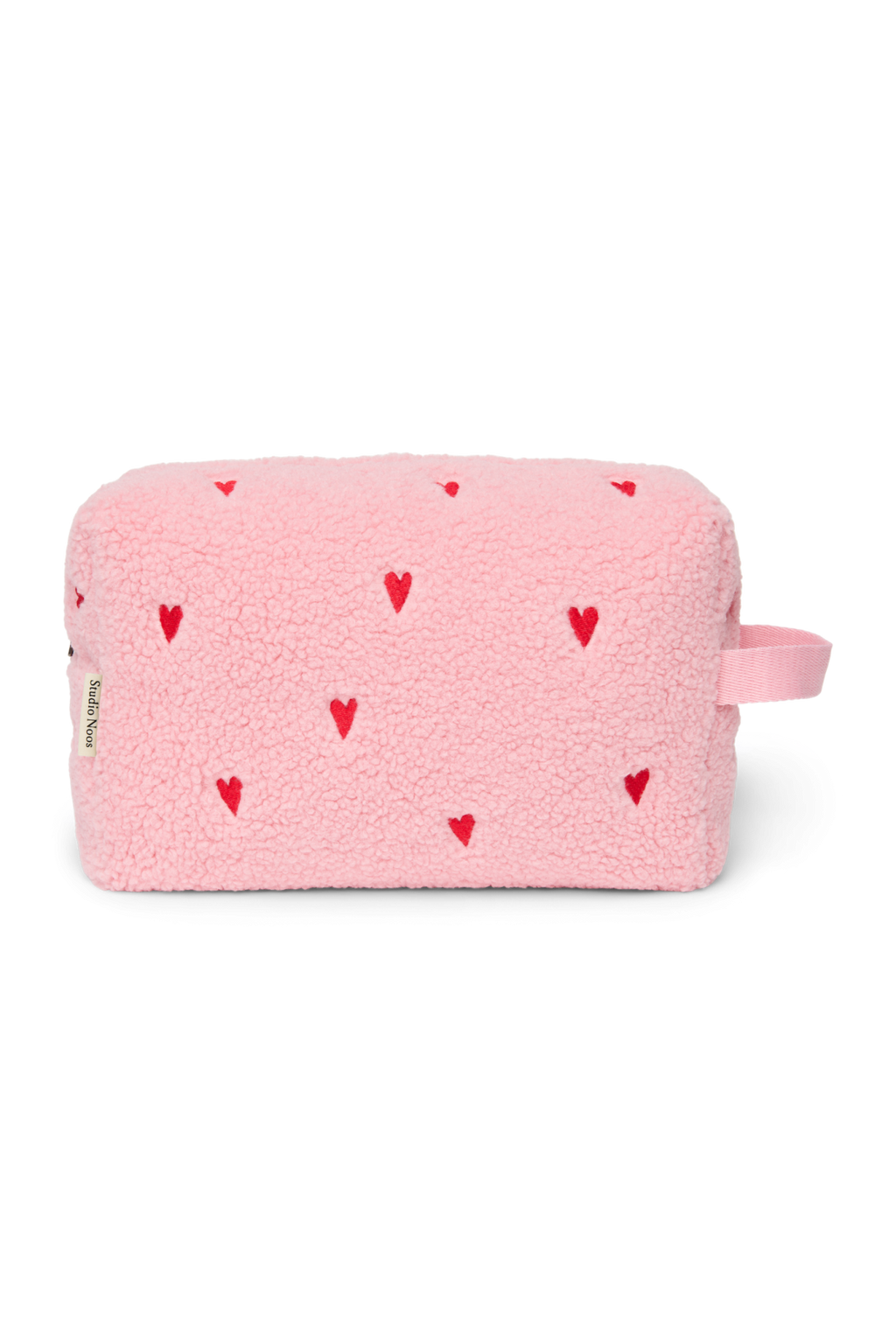 Teddy Toiletry Bag | Light Pink Hearts