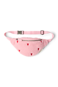 Teddy Mini Fanny Pack | Light Pink Hearts