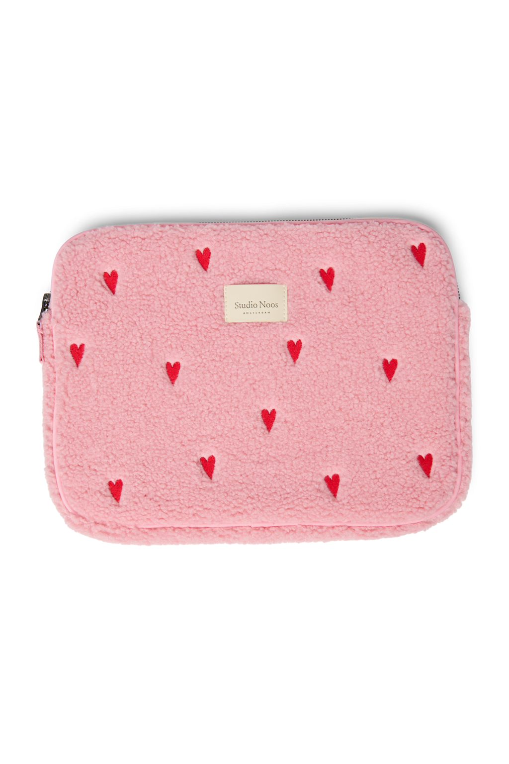 Teddy Laptop Sleeve 13 Inch | Light Pink Hearts