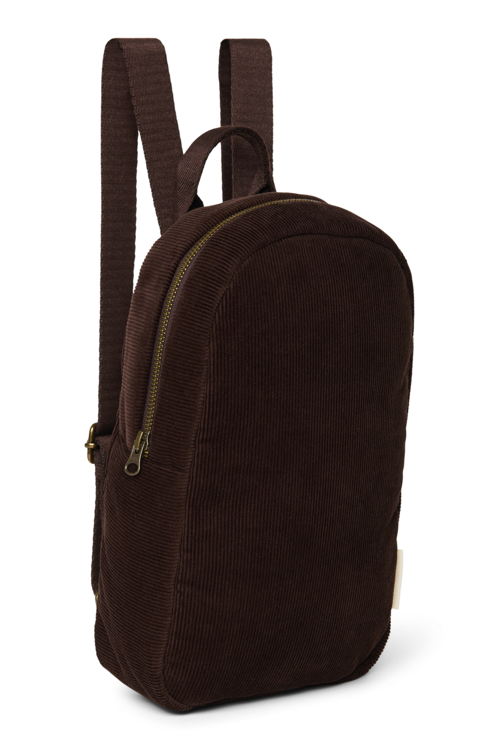 Rib Puffy Mini Backpack | Dark Brown