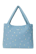 Denim Mom Bag | Light Blue Hearts