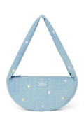 Denim Mini Cross Body Bag | Light Blue Hearts