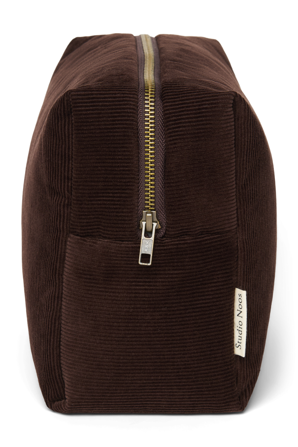 Rib Puffy Toiletry Bag | Dark Brown