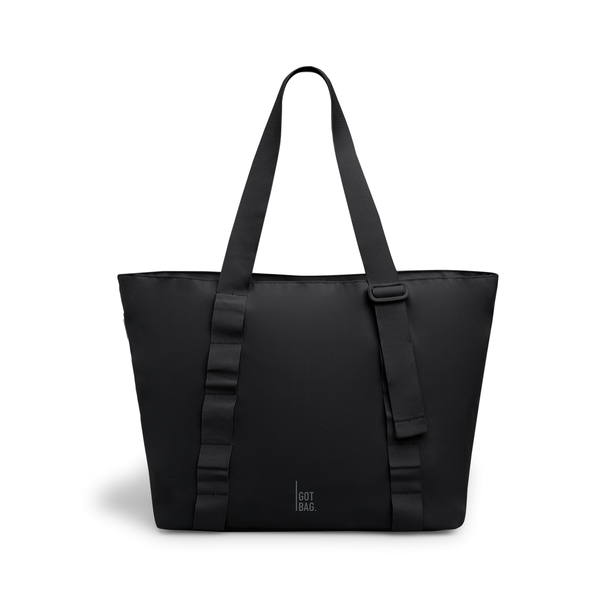 TOTE BAG Tasche in black (Schwarz) als Studioaufnahme in Frontansicht.