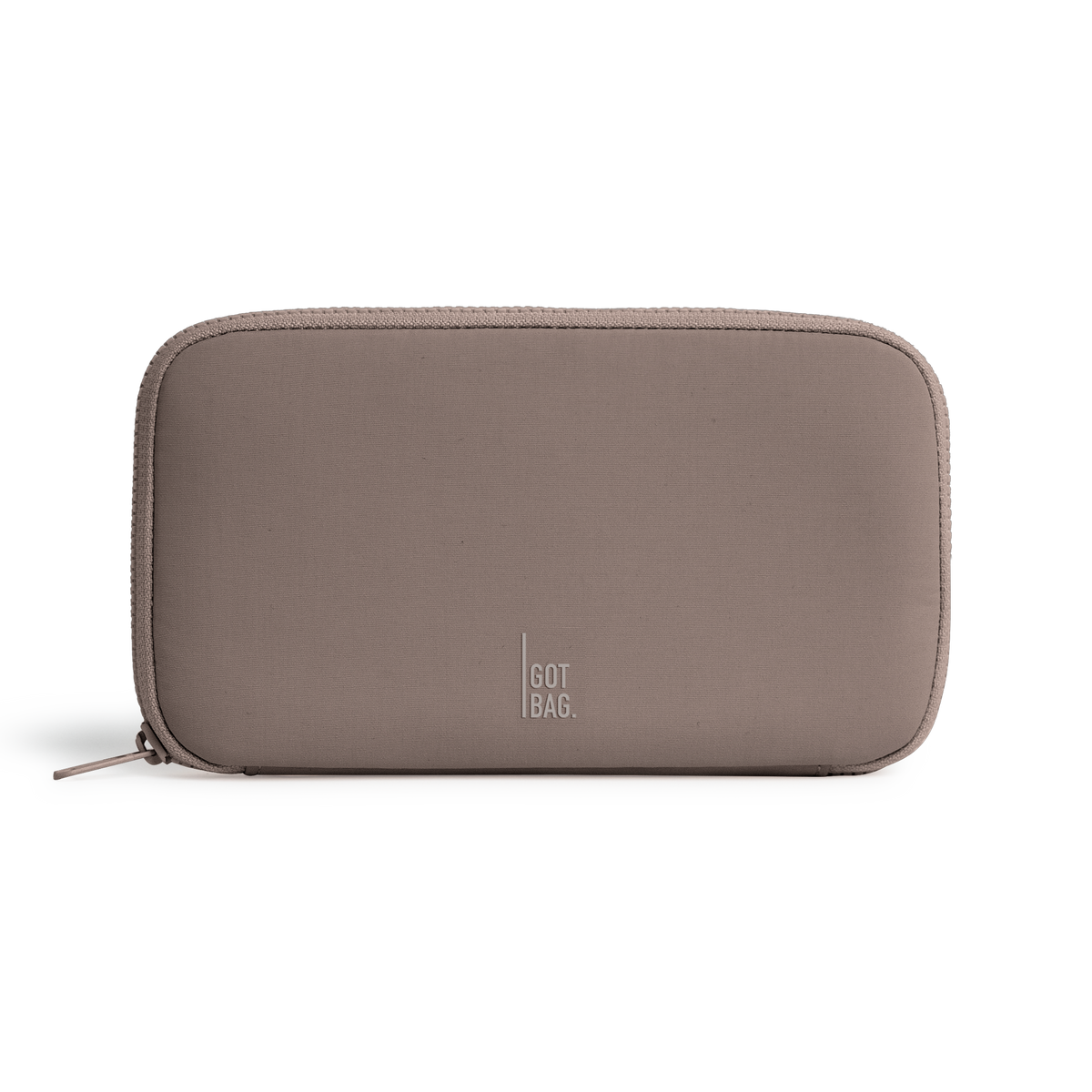WALLET Accessoire in oyster (klassisches Taupe-Braun) als Studioaufnahme in Frontansicht.