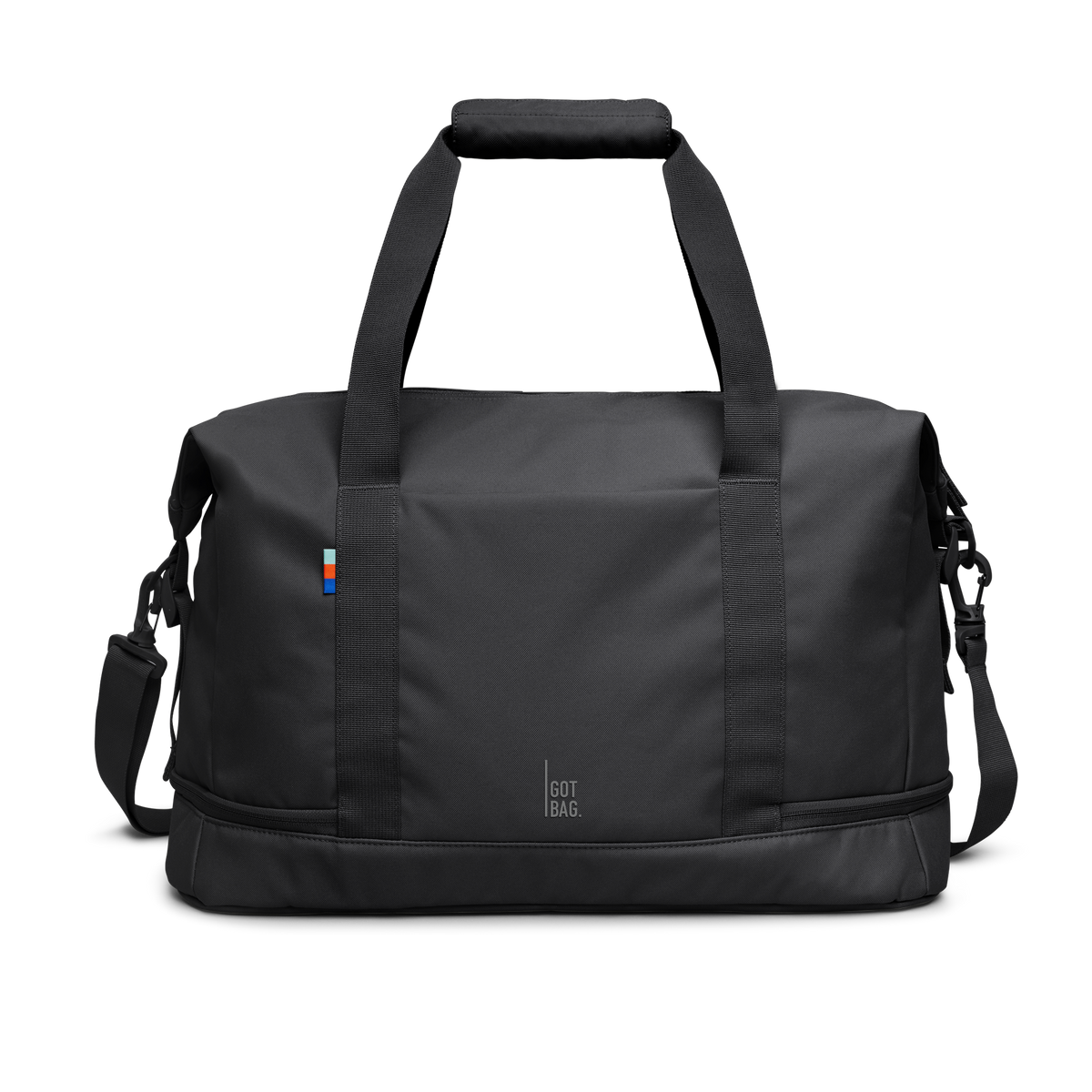 WEEKEND BAG Tasche in black (Schwarz) als Studioaufnahme in Frontansicht.