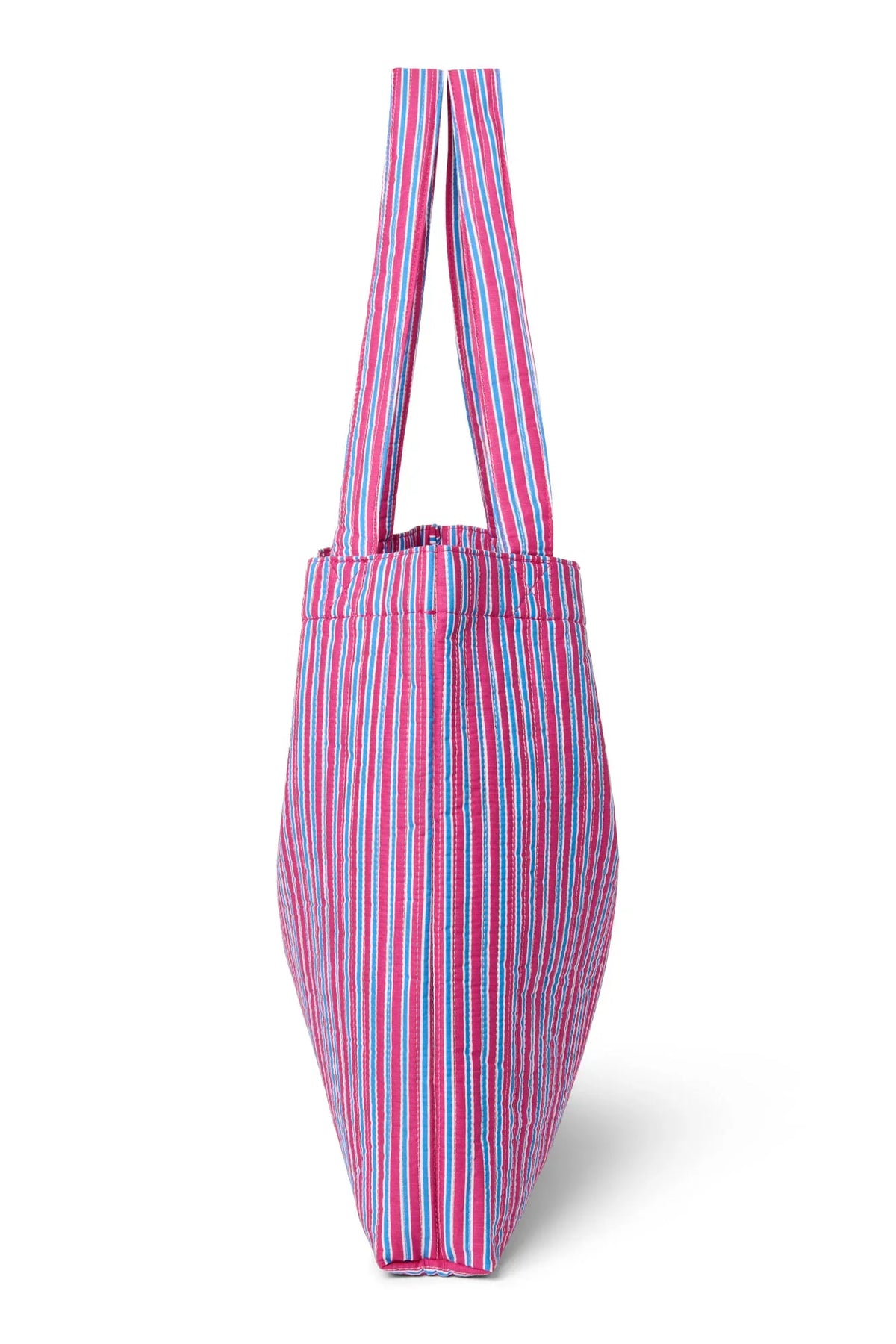 Poplin Striped Mom Bag | Raspberry
