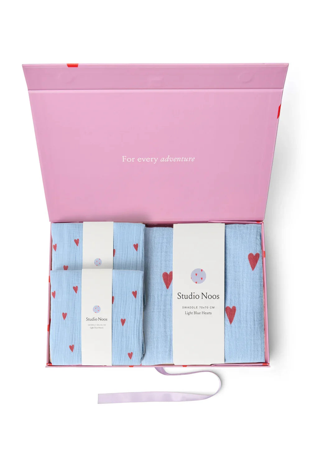 Blue Hearts Swaddle Gift Set
