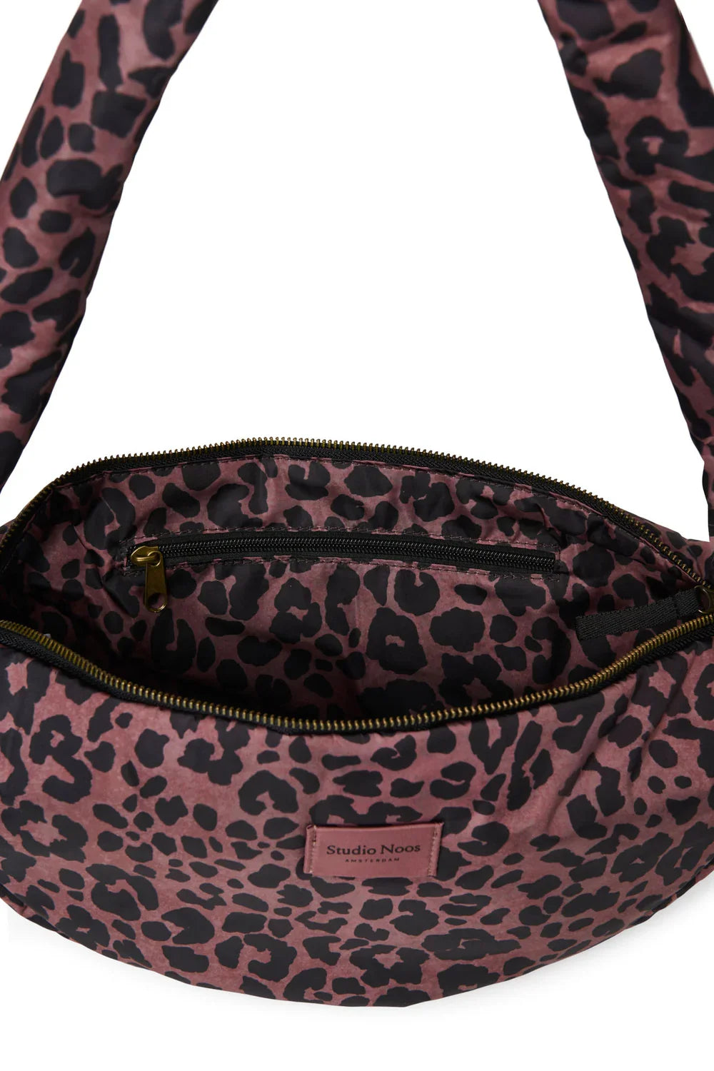 Red Leopard Puffy Mini Cross Body Bag