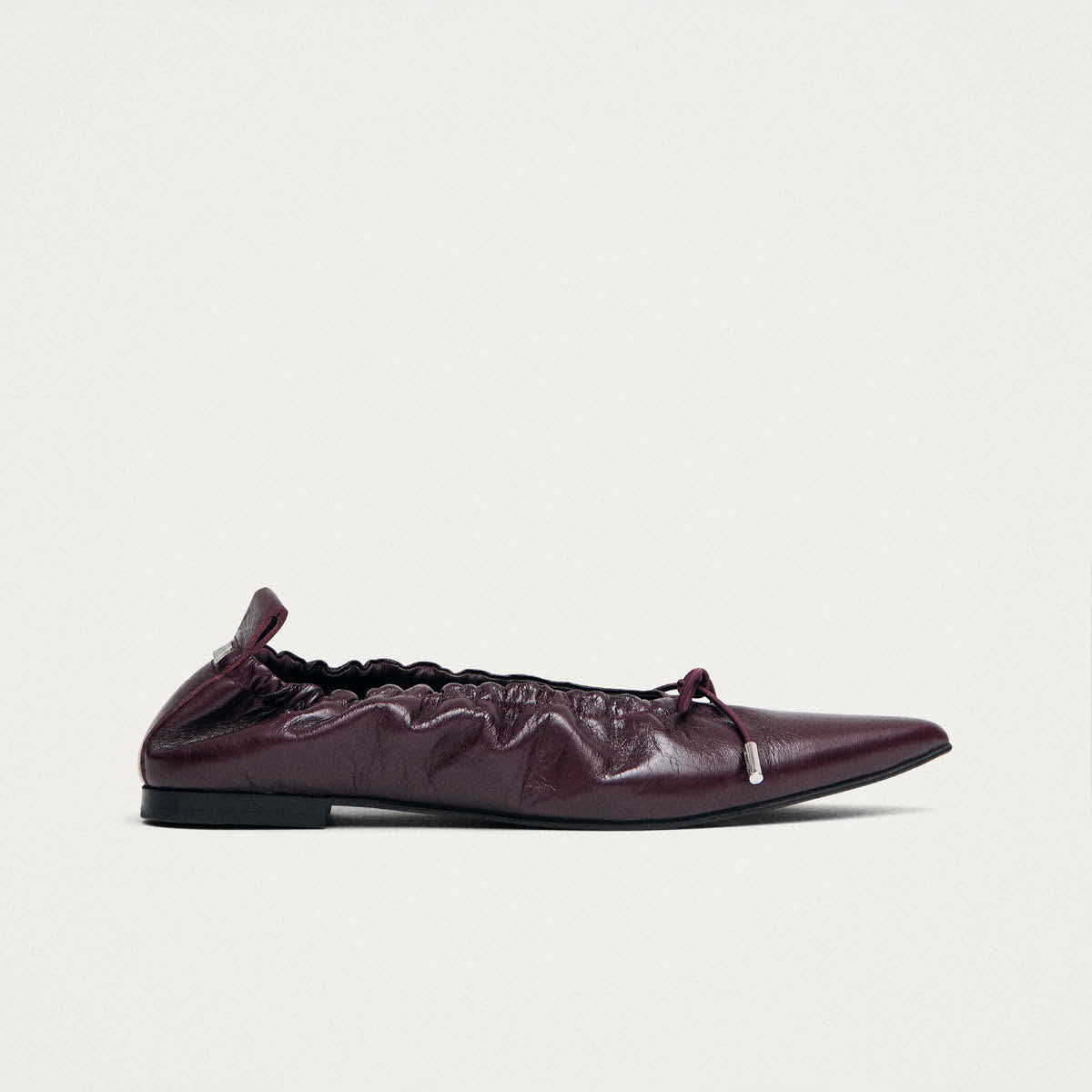 Arden Rift Burgundy Leather Ballet Flats