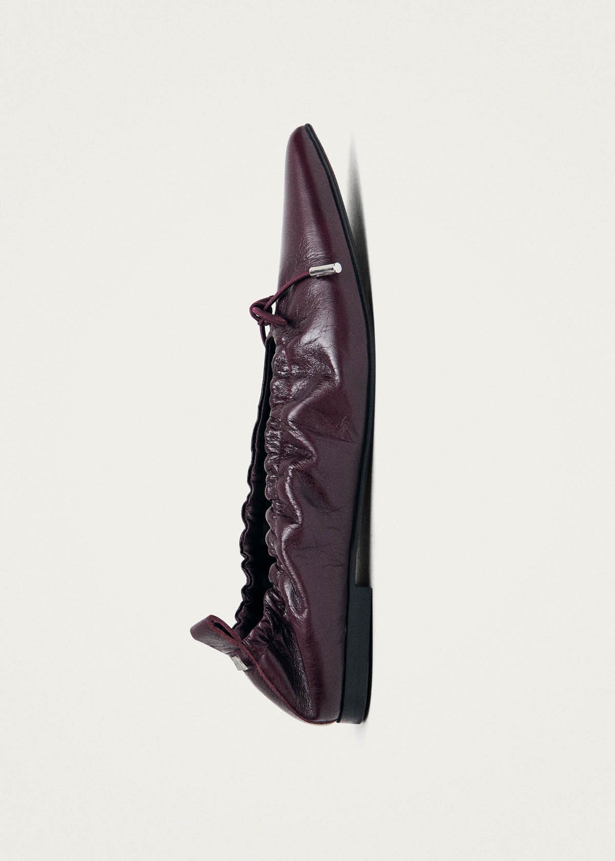 Arden Rift Burgundy Leather Ballet Flats