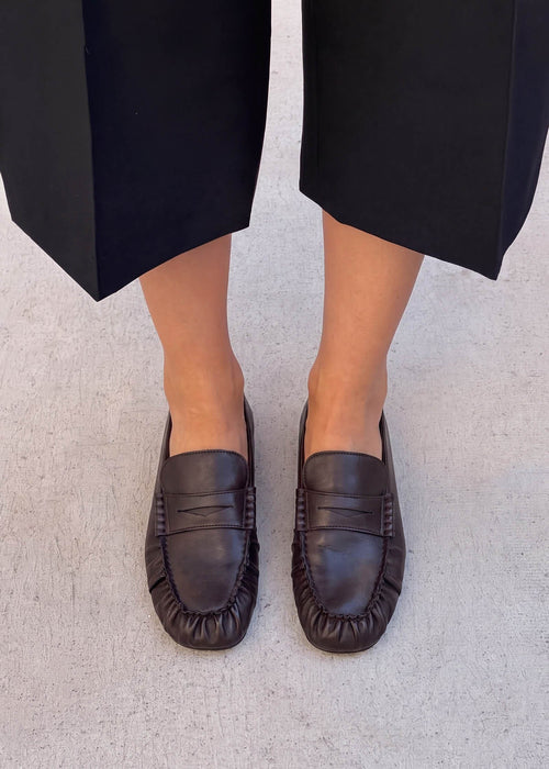 Aven Brown Vegan Leather Loafers