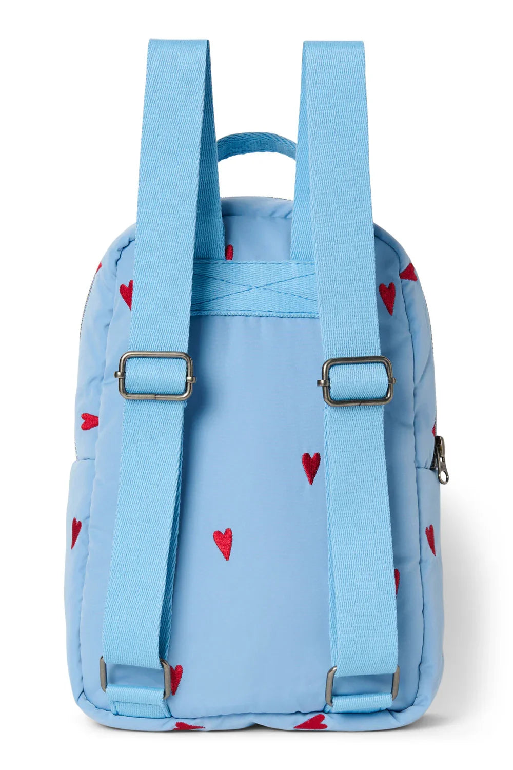 Light Blue Hearts Puffy Mini Backpack