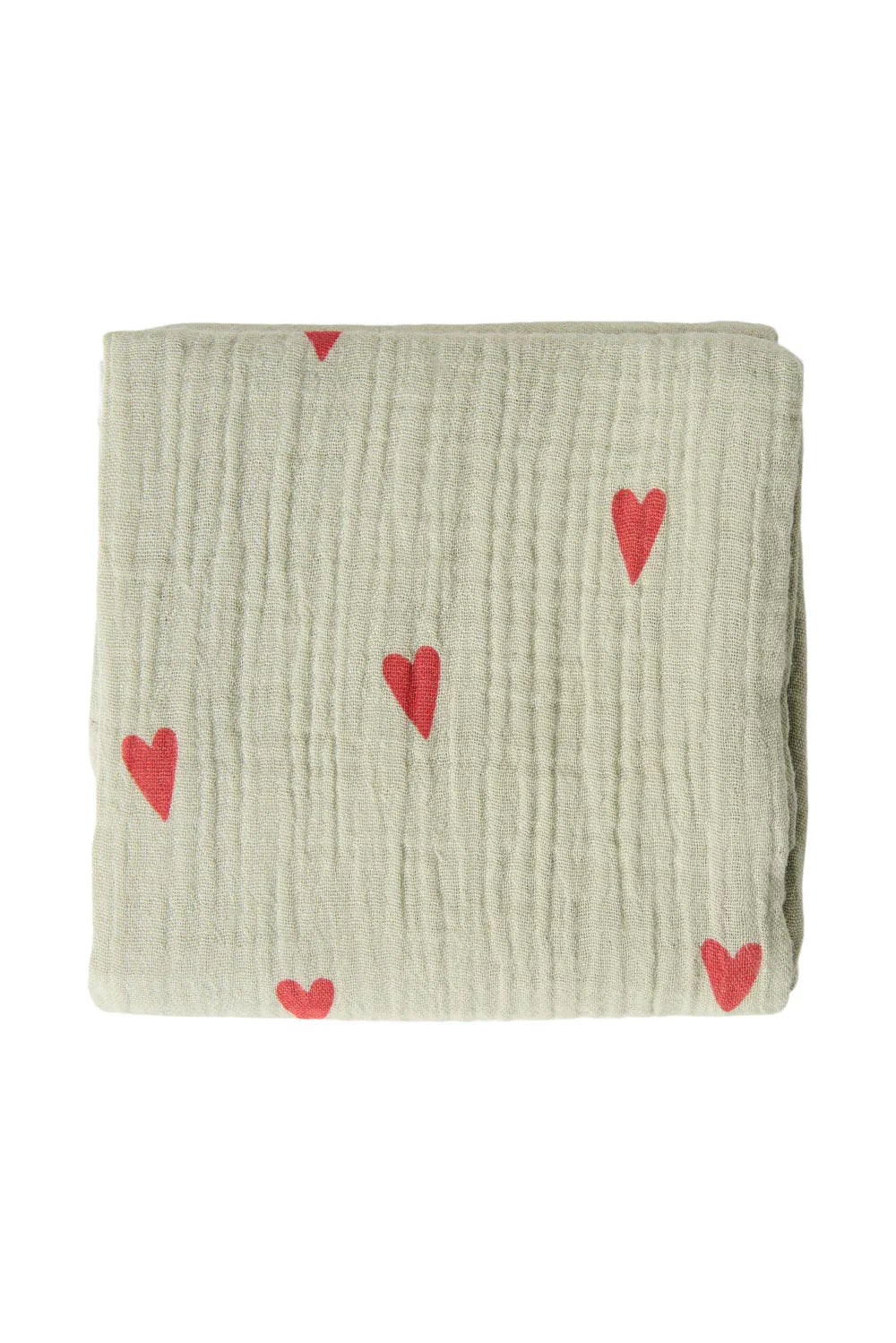 Beige Hearts Swaddle Print Medium