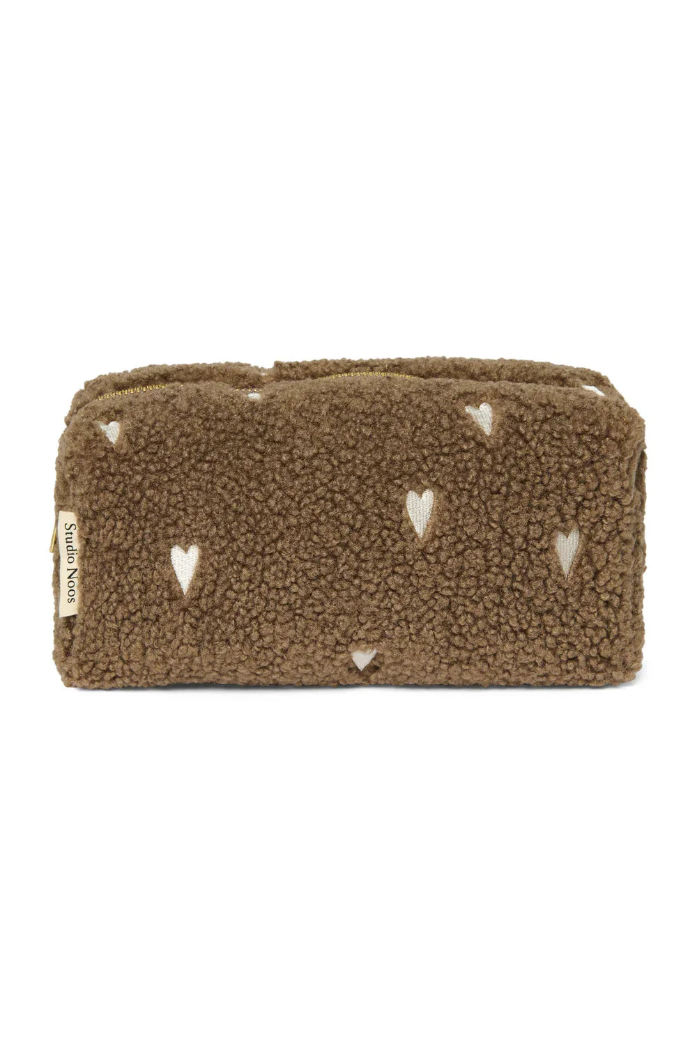 Ecru Hearts Teddy Pouch